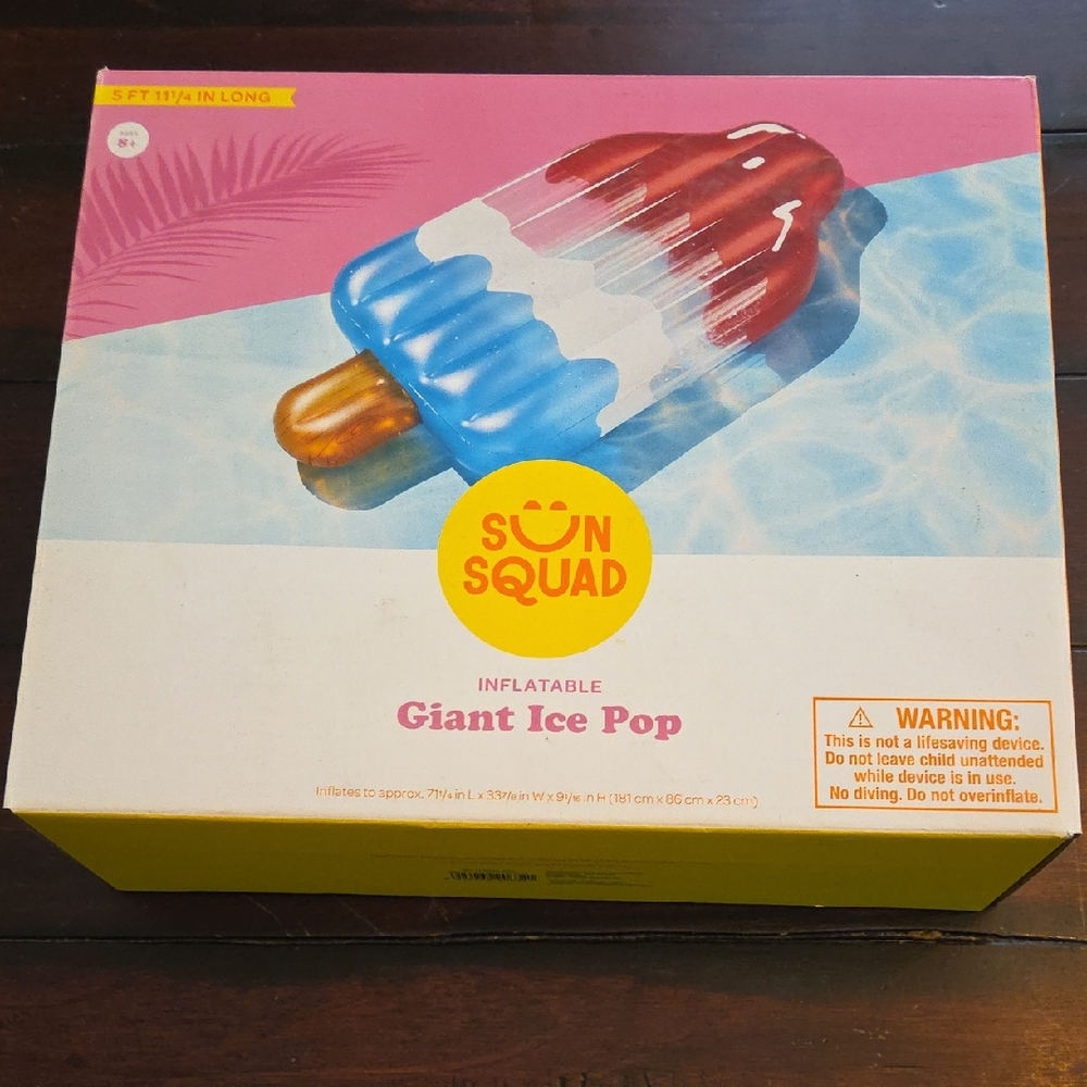 Sun Squad Inflatable Giant Ice Pop - Red, White, Blue